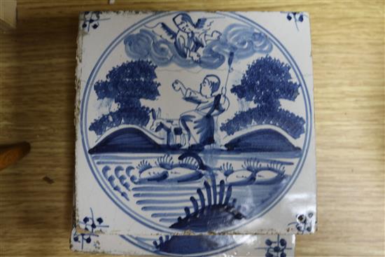 Fifteen Delft tiles